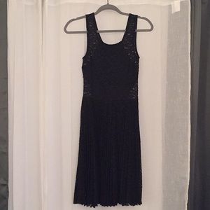 Aqua black lace dress